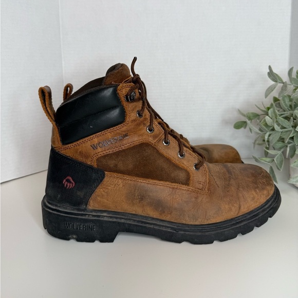 Wolverine Men\'s Bulldozer 2.0 Soft Toe Work Boots Brown/Tan Leather Size 11.5 EW main image 5